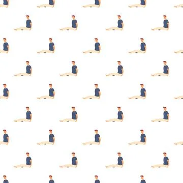 Man sitting casual pattern background Stock Illustration