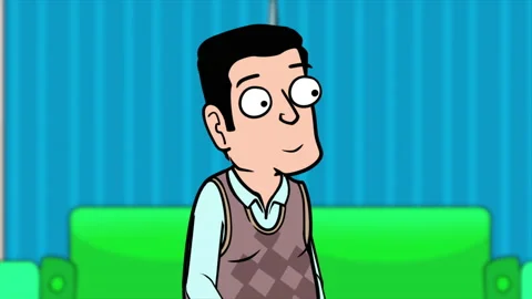 Man Sitting On The Couch And Talking Stock Footage 232192255