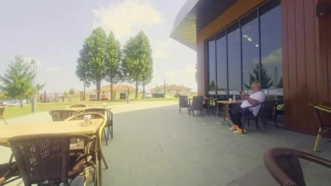 A man sitting at a. Stock Footage 284643629