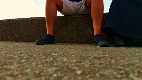 A man sitting on the. Stock-Footage 284688443