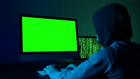 Man sitting in front of a computer looki... | Stock Video | Pond5