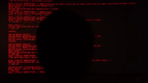 Man sitting in front of an ultrawide screen and coding Stock Footage 311108034