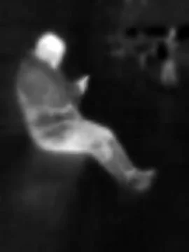 Man sitting infrared Stock Photos