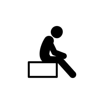 Man, sitting, person icon. Element of man is sitting icon for mobile concept and Stock Illustration