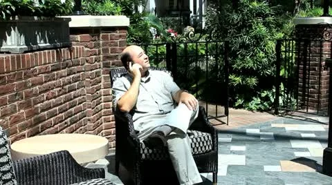 Man sitting phone Video stock 12656636