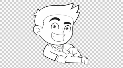 Man Sitting Position animation with transparent background Stock Footage 43740529