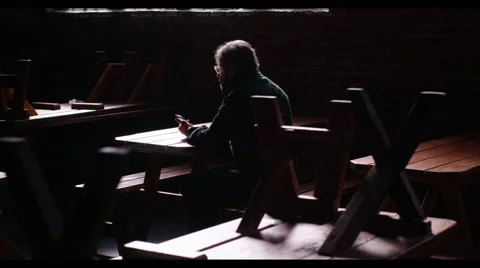 Man sitting in a restaurant 動画素材 61503654