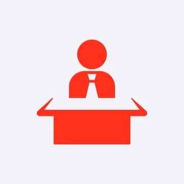 Man sitting at the table icon stock vector illustration flat design 스톡 일러스트