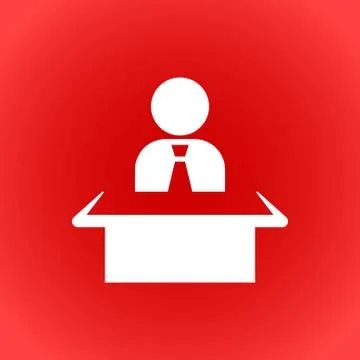 Man sitting at the table icon stock vector illustration flat design 스톡 일러스트
