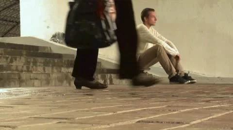 Man with skate Stock Footage 22022602