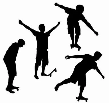 Man on skateboard Illustrazione stock