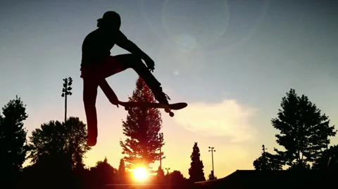 Man skating in the skate park Stock Footage 36272407