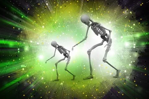 Man Skelton Stock Illustration