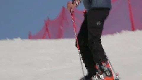 The man is skiing Stock Footage 73353505