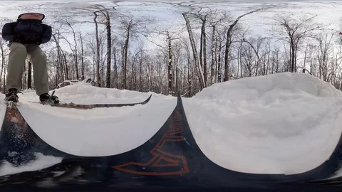 Man skiing in a winter forest. Stock Footage 86485905