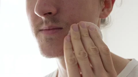 Man skin care routine Video stock 222780867