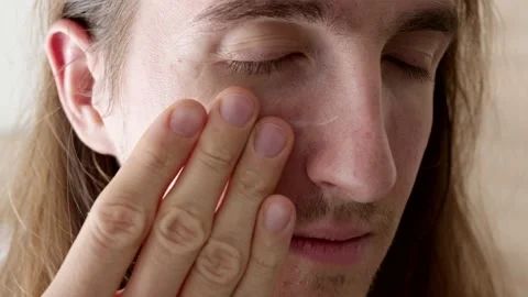 Man skin care routine Stock Footage 222783396
