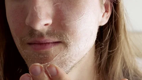 Man skin care routine Stock Footage 222795999