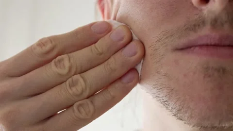 Man skin care routine Stock Footage 222796992