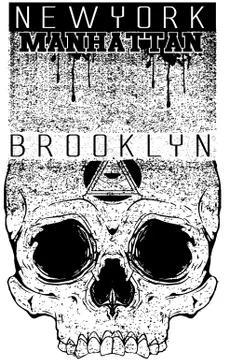 Man skull graphic design Stock Illustration