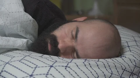 Man Sleeping in Bed Video stock 88871736