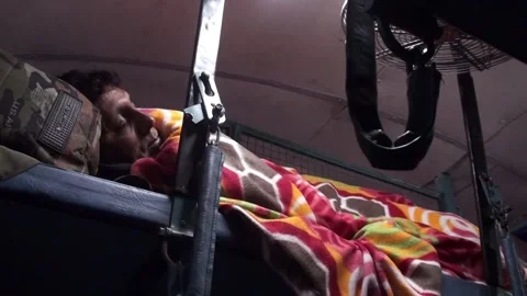 Man Sleeping On Bunk Bed Of An Indian Railways Train In India Stock Footage 159167140