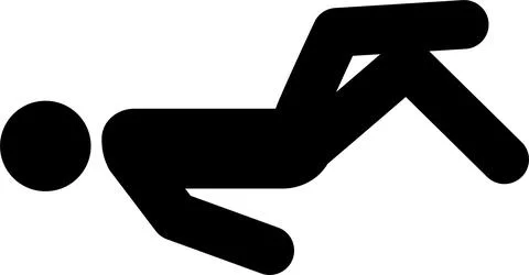 Man sleeping on floor icon. Illustrazione stock