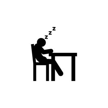 Man, sleeping icon. Element of man is sitting icon for mobile concept and web Stock Illustration