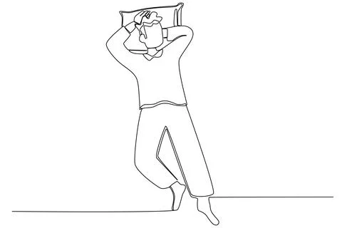 A man is sleeping Stock Illustration