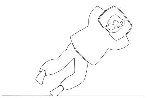 A man slept face down peacefully Stock Illustration