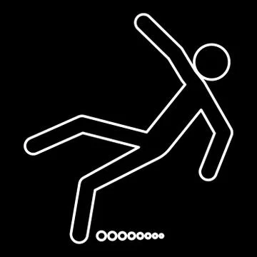 Man slip fall it is icon . Stock Illustration