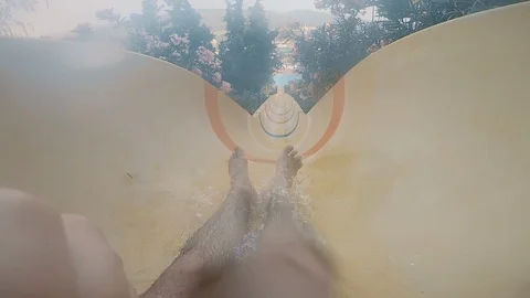 The man sliping from slides Stock Footage 116770113