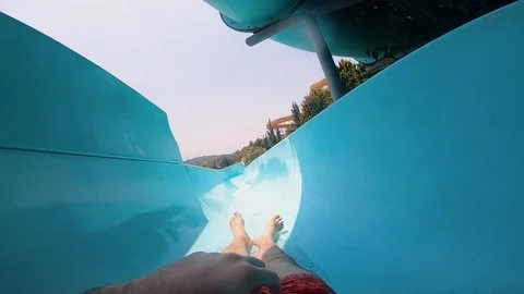 The man sliping from slides Stock Footage 116770169