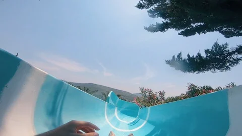 The man sliping from slides Stock Footage 116770301