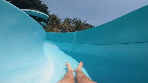 The man sliping from slides Stock Footage 116770351