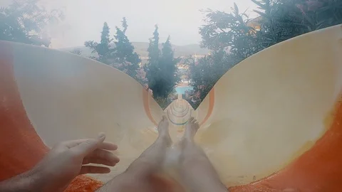 The man sliping from slides Stock Footage 116770410