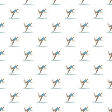 Man slipping on ice pattern showing accident and danger 스톡 일러스트