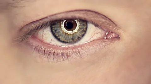 Man slowmo eye Stock Footage 48065050