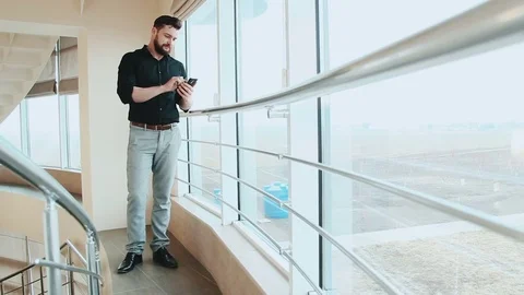 Man with smartphone Stock Footage 73470302