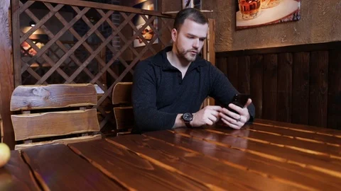 Man with smartphone Stock Footage 122821719