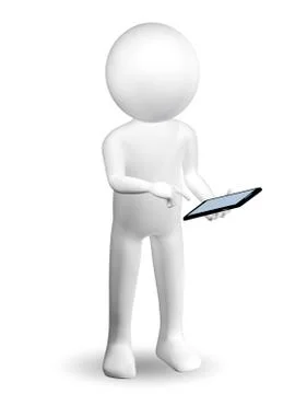 Man with a smartphone Stock Illustration