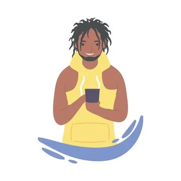 Man with smartphone Stock Illustration