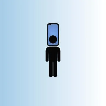 Man with smartphone Stock Illustration