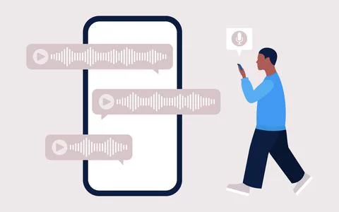 Man with a smartphone Stock Illustration