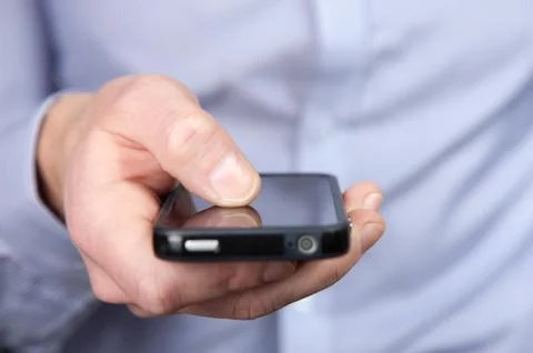 Man with a smartphone Stock Photos