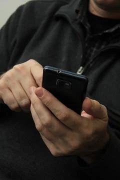 Man with smartphone Stock Photos