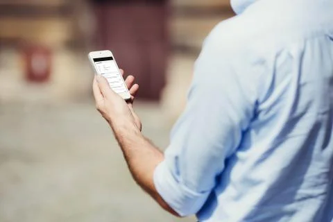Man with smartphone Stock Photos