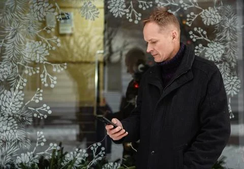 The man with a smartphone. Stock Photos