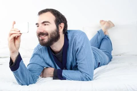 Man with Smartphone Stock Photos
