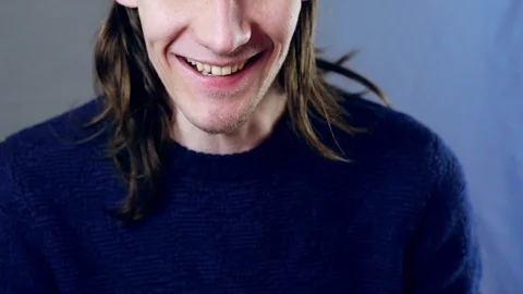 The man smiled at the camera Stockbeeldmateriaal 112379204